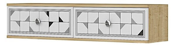 Moka komód, zafír tölgy-fehér, 120 cm – TR555CHM1643