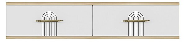 Ida komód, zafír tölgy-fehér, 120 cm