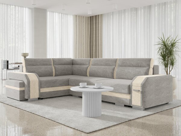 Sarokkanapé Kingsport 117, Kárpit, 90x305x205cm