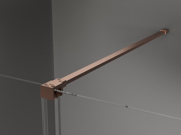 Mexen Velar, nyitható tolóajtó 130x200 cm, 8mm átlátszó üveg, rézmatt, 871-130-000-01-65