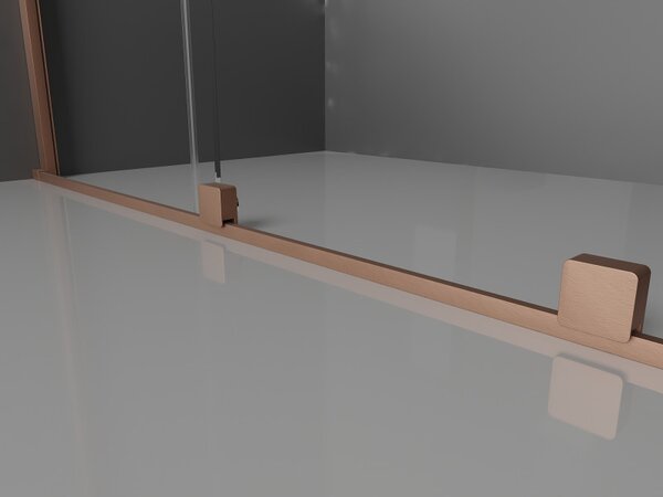 Mexen Velar, nyitható tolóajtó 130x200 cm, 8mm átlátszó üveg, rézmatt, 871-130-000-01-65