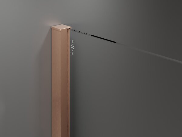 Mexen Velar, nyitható tolóajtó 130x200 cm, 8mm átlátszó üveg, rézmatt, 871-130-000-01-65