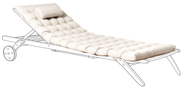 Kerti párna napozóágyhoz CESANA PREMIUM 192 x 56 cm Világosbézs