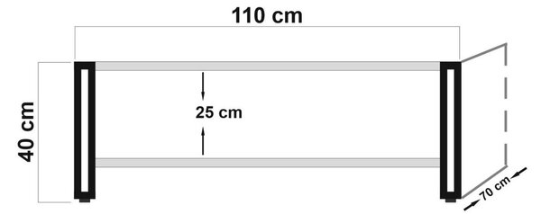 Cosmo dohányzóasztal, 110 cm