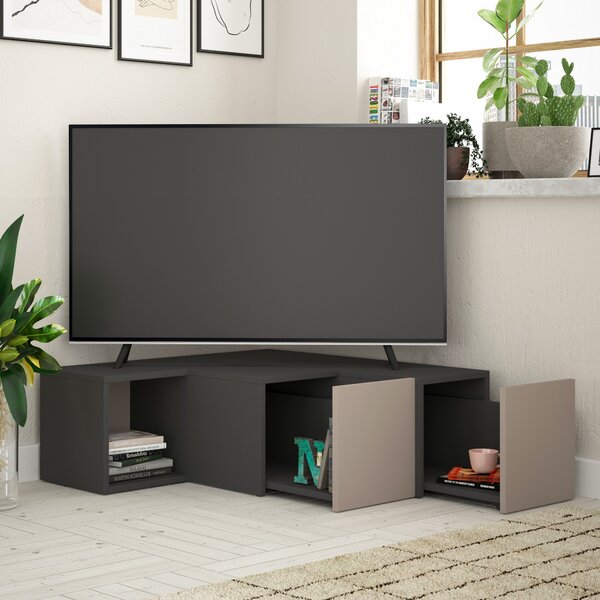 TV asztal/szekrény Cicone (antracit + világosbarna)