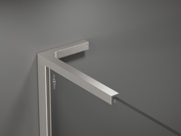 Mexen Kioto L, Walk-In zuhany paraván 70 x 200 cm, 8mm szürke üveg, csiszolt acél profil, 800-070-103-97-40