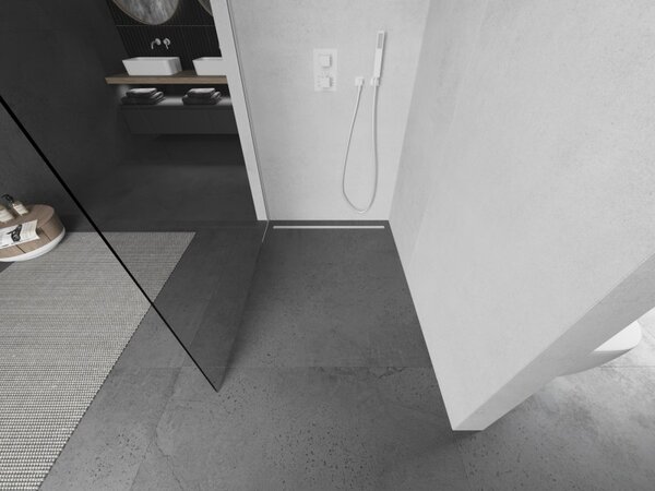 Mexen Kioto L, Walk-In zuhany paraván 60 x 200 cm, 8 mm átlátszó üveg, fehér profil, 800-060-103-20-00