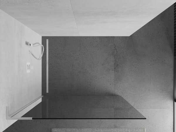 Mexen Kioto L, Walk-In zuhany paraván 60 x 200 cm, 8 mm átlátszó üveg, fehér profil, 800-060-103-20-00
