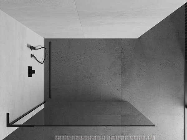 Mexen Kioto L, Walk-In zuhany paraván 60 x 200 cm, 8 mm átlátszó üveg, fekete profil, 800-060-103-70-00