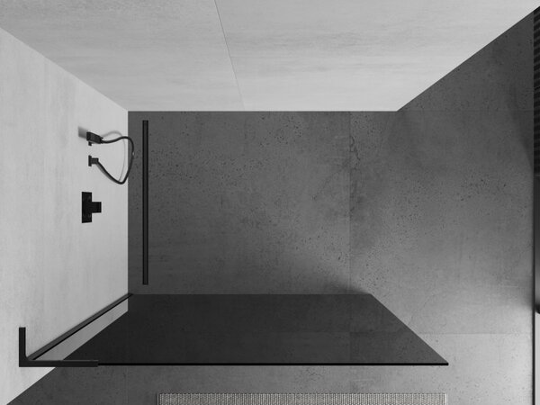 Mexen Kioto L, Walk-In zuhany paraván 70 x 200 cm, 8mm szürke üveg, fekete profil, 800-070-103-70-40