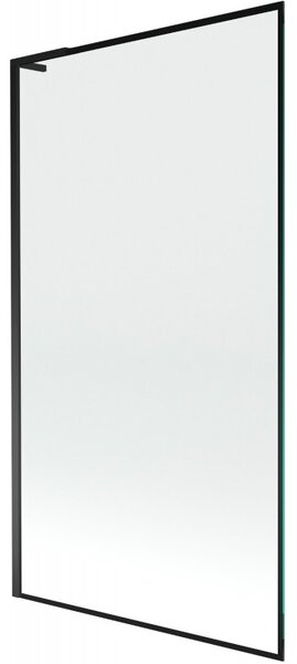 Mexen Next L, 1 szárnyú kádparaván 100 x 150 cm, 6 mm átlátszó üveg-fekete mintás, fekete profil, 895-100-000-03-70-70