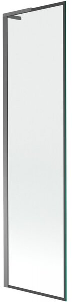 Mexen Next L, 1 szárnyú kádparaván 50 x 150 cm, 6mm átlátszó üveg-fekete mintás, grafit profil, 895-050-000-03-70-95