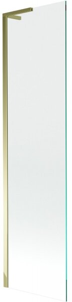 Mexen Next L, 1 szárnyú kádparaván 50 x 150 cm, 6 mm átlátszó üveg, arany fényes profil, 895-050-000-03-00-50