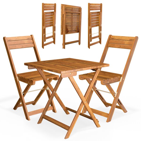 Casaria® Fa balkon bútor szett - akác