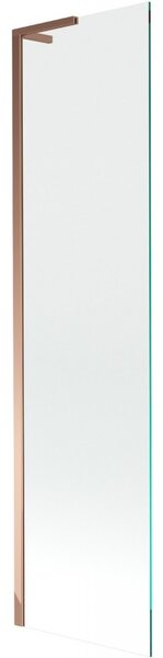 Mexen Next L, 1 szárnyas kádparaván 50 x 150 cm, 6mm átlátszó üveg, rózsa arany profil, 895-050-000-03-00-60