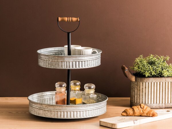 Kétszintes tortaállvány KOUIGN Ezüst