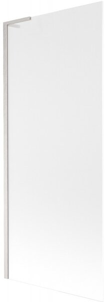 Mexen Next L, 1 szárnyú kádparaván 80 x 150 cm, 6 mm matt üveg, 6 mm átlátszó üveg, csiszolt acél profil, 895-080-000-03-30-97