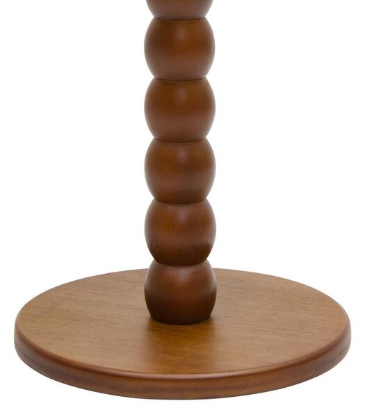 Kisasztal kerek fa, 46x38 cm, diófa barna - BRIVANE