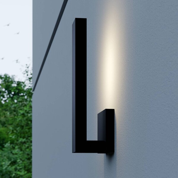 Lindby Isadore LED kültéri fali lámpa, Fekete, Alumínium, Modern