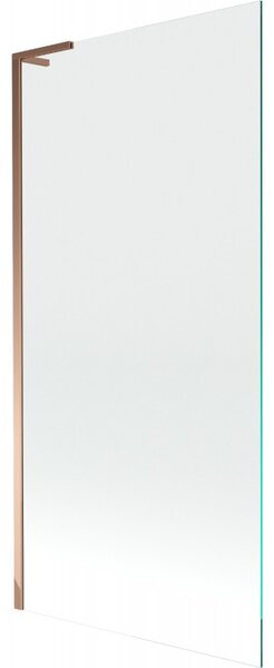 Mexen Next L, 1 szárnyú kádparaván 90 x 150 cm, 6mm átlátszó üveg, rózsa arany profil, 895-090-000-03-00-60