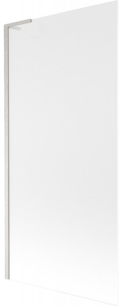 Mexen Next L, 1 szárnyú kádparaván 90 x 150 cm, 6 mm matt üveg, 6 mm átlátszó üveg, csiszolt acél profil, 895-090-000-03-30-97