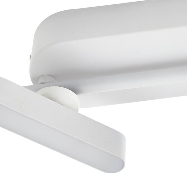Lindby LED-es reflektor Eldrin, fehér, 6-fényes, fénycsík, fényszalag, dimmelhető, Fehér / opál, Nappali / Étkező, fém, Modern
