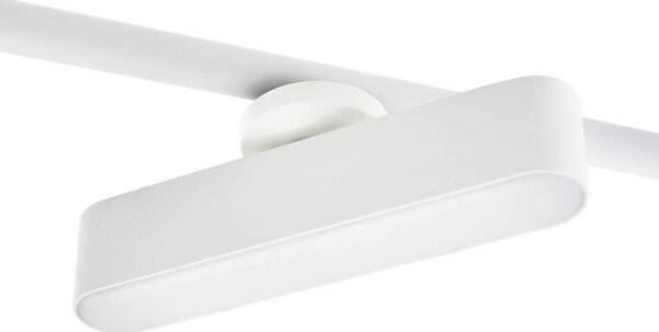 Lindby LED-es reflektor Eldrin, fehér, 6-fényes, fénycsík, fényszalag, dimmelhető, Fehér / opál, Nappali / Étkező, fém, Modern