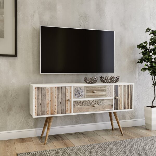 TV asztal/szekrény Odin (fehér + dió). 1072164