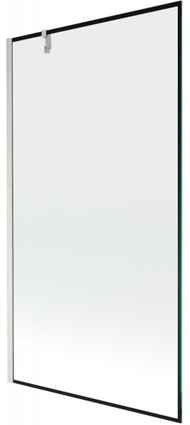 Mexen Next, 1 szárnyas kádparaván 100 x 150 cm, 6 mm átlátszó üveg - fekete mintás, acél, 895-100-000-00-70-97