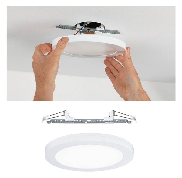Paulmann fedél LED szerelőpanellel 4 000 K 22,5 cm, Fehér / opál, Nappali / Étkező, Műanyag