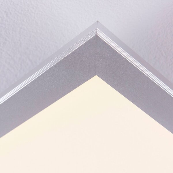 Lindby LED panel Livel, CCT, 120 cm x 30 cm, távirányítóval, dimmelhető, Alu / szürke / cink, Konyha, Műanyag, Modern