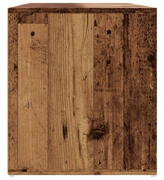 Antik fa színű szerelt fa sarokszekrény 160 x 40 x 45 cm