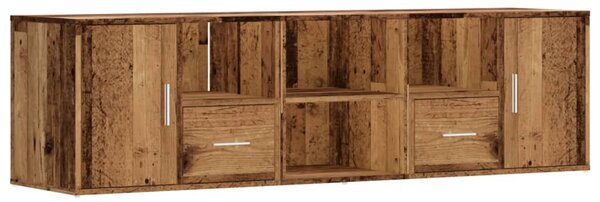 Antik fa színű szerelt fa sarokszekrény 160 x 40 x 45 cm