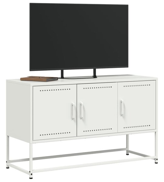 Fehér acél TV-szekrény 100,5x39x60,5 cm