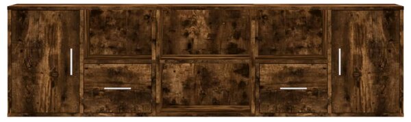 Füstös tölgy színű szerelt fa sarokszekrény 160 x 40 x 45 cm