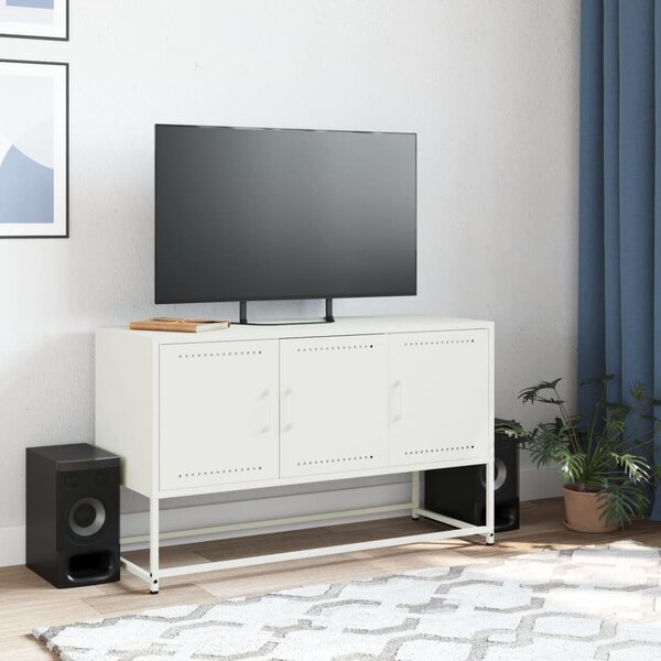Fehér acél TV-szekrény 100,5x39x60,5 cm