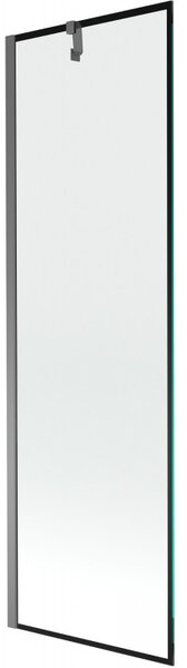 Mexen Next, 1 szárnyas kádparaván 60 x 150 cm, 6mm átlátszó üveg - fekete mintás, grafit, 895-060-000-00-70-95