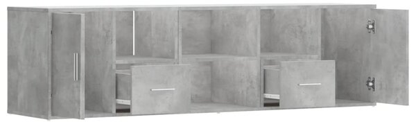 Betonszürke szerelt fa sarokszekrény 160 x 40 x 45 cm