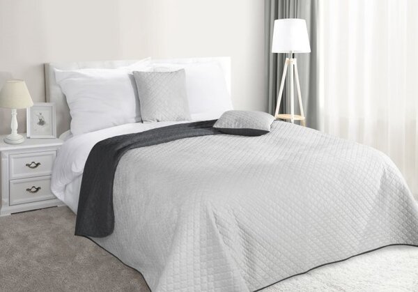 Szürke oldalú steppelt ágytakarók szürke színben Szélesség: 170 cm | Hossz: 210 cm