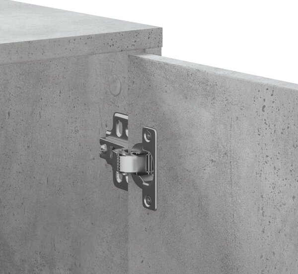 Betonszürke szerelt fa sarokszekrény 160 x 40 x 45 cm