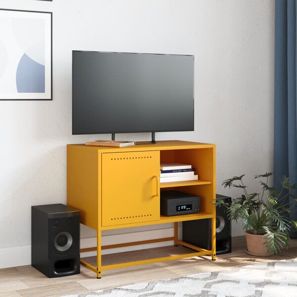 Antracitszürke acél TV-szekrény 100,5x39x60,5 cm