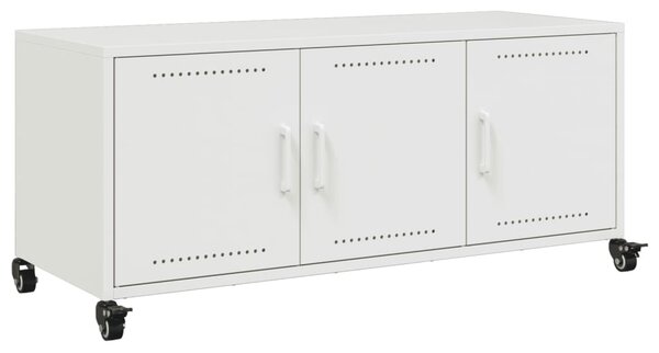 Fehér acél TV-szekrény 100,5 x 39 x 43,5 cm