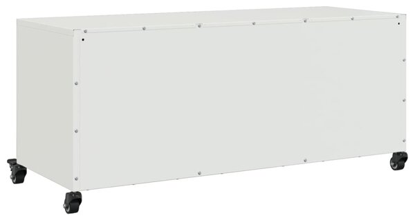 Fehér acél TV-szekrény 100,5 x 39 x 43,5 cm