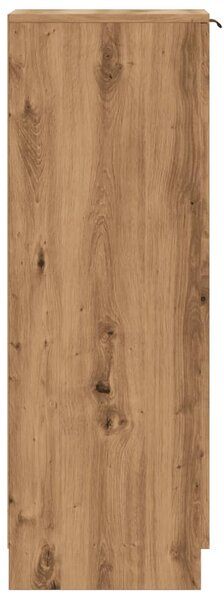 Kézműves tölgy színű szerelt fa cipőszekrény 29,5x35x100,5 cm