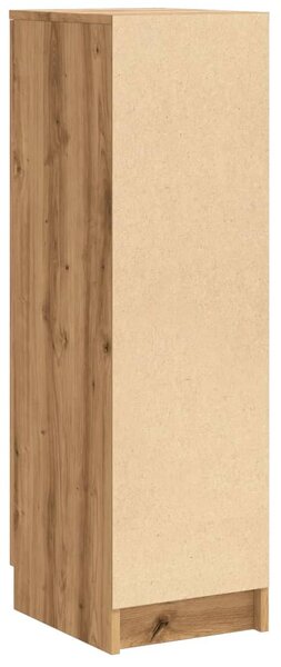 Kézműves tölgy színű szerelt fa cipőszekrény 29,5x35x100,5 cm