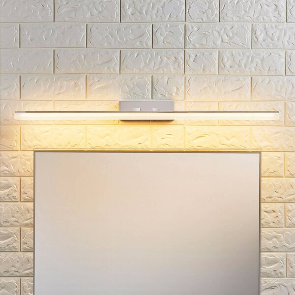 Lucande LED fürdőszoba falilámpa Julie, 75cm, króm, fém, IP44, Fürdőszoba, Modern