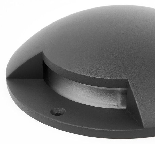 Lindby Cormac LED padlófényszóró, 1 lámpa, Ø 21 cm, IP67, Fekete, Alumínium, Modern