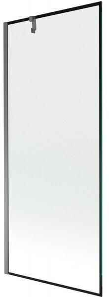Mexen Next, 1 szárnyú kádparaván 80 x 150 cm, 6mm átlátszó üveg - fekete mintás, grafit, 895-080-000-00-70-95