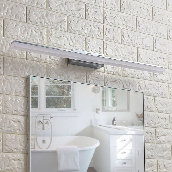 Lucande LED fürdőszoba falilámpa Julie, 75cm, króm, fém, IP44, Fürdőszoba, Modern