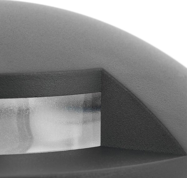 Lindby Cormac LED padlófényszóró, 1 lámpa, Ø 21 cm, IP67, Fekete, Alumínium, Modern